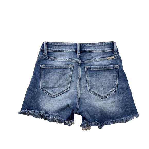 KanCan High Rise Stretch Cuffed Short Small Blue Stretch Denim 20-12 - Picture 1 of 6